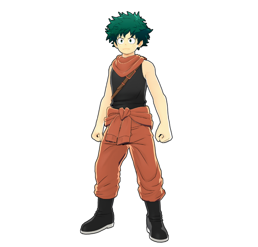 Il costume per il volontariato di Izuku Midoriya.
Anche rendere il mondo più pulito è un'attività da eroi.