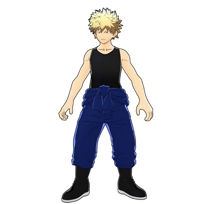 Il costume per il volontariato di Katsuki Bakugo.
Si è caricato urlando