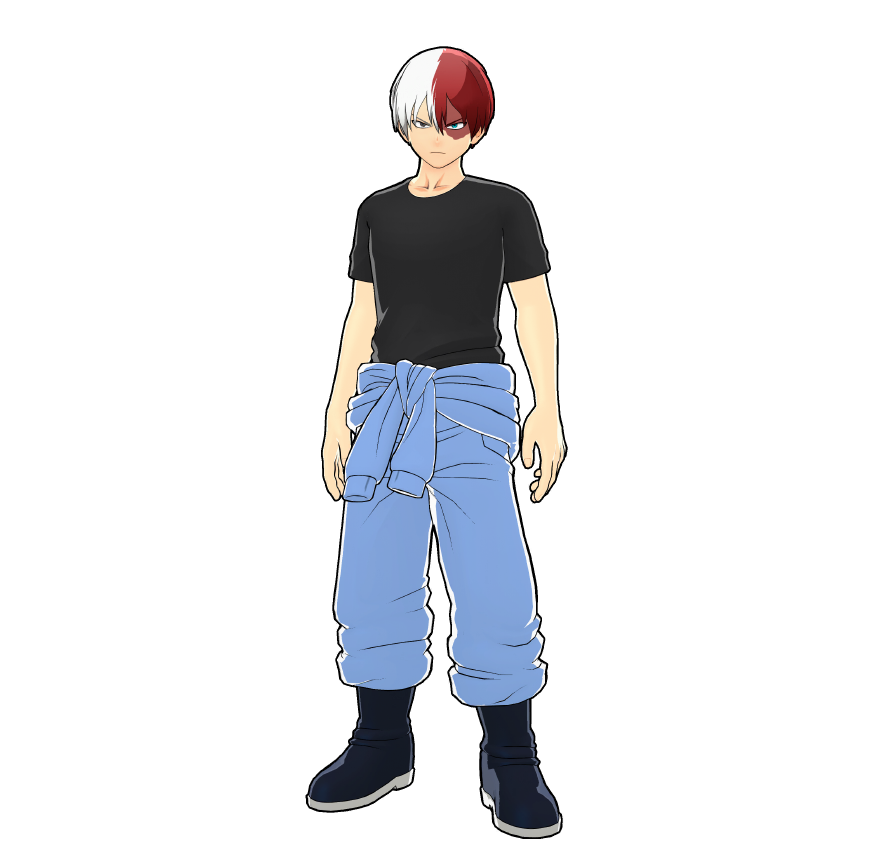 Il costume per il volontariato di Shoto Todoroki.
Sta svolgendo le attività di pulizia in modo rapido ed efficiente per finirle in fretta.