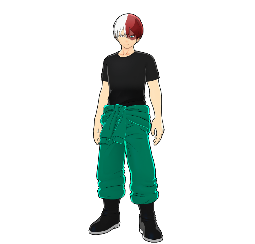 Il costume per il volontariato di Shoto Todoroki.
Sta svolgendo le attività di pulizia in modo rapido ed efficiente per finirle in fretta.