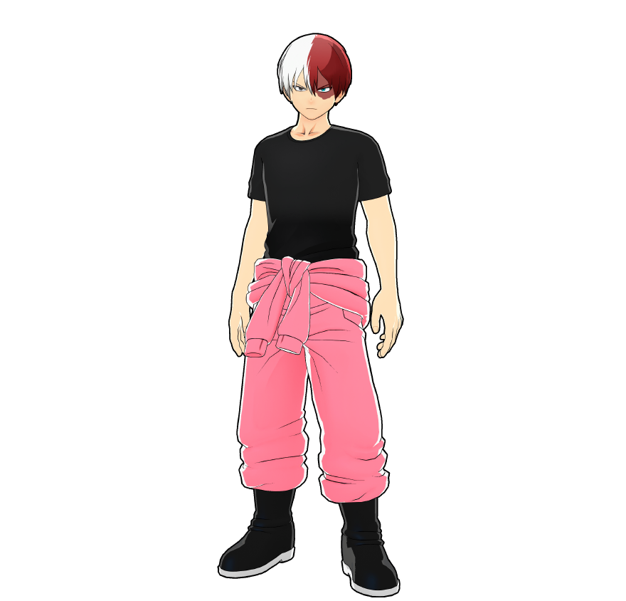Il costume per il volontariato di Shoto Todoroki.
Sta svolgendo le attività di pulizia in modo rapido ed efficiente per finirle in fretta.