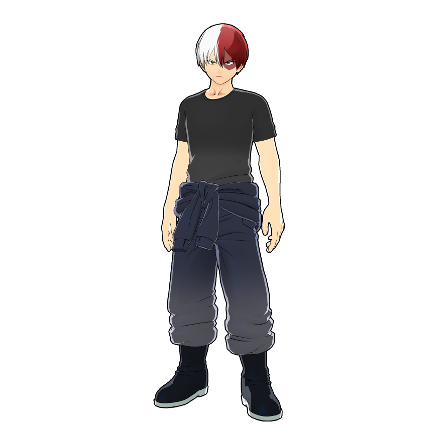Il costume per il volontariato di Shoto Todoroki.
Sta svolgendo le attività di pulizia in modo rapido ed efficiente per finirle in fretta.