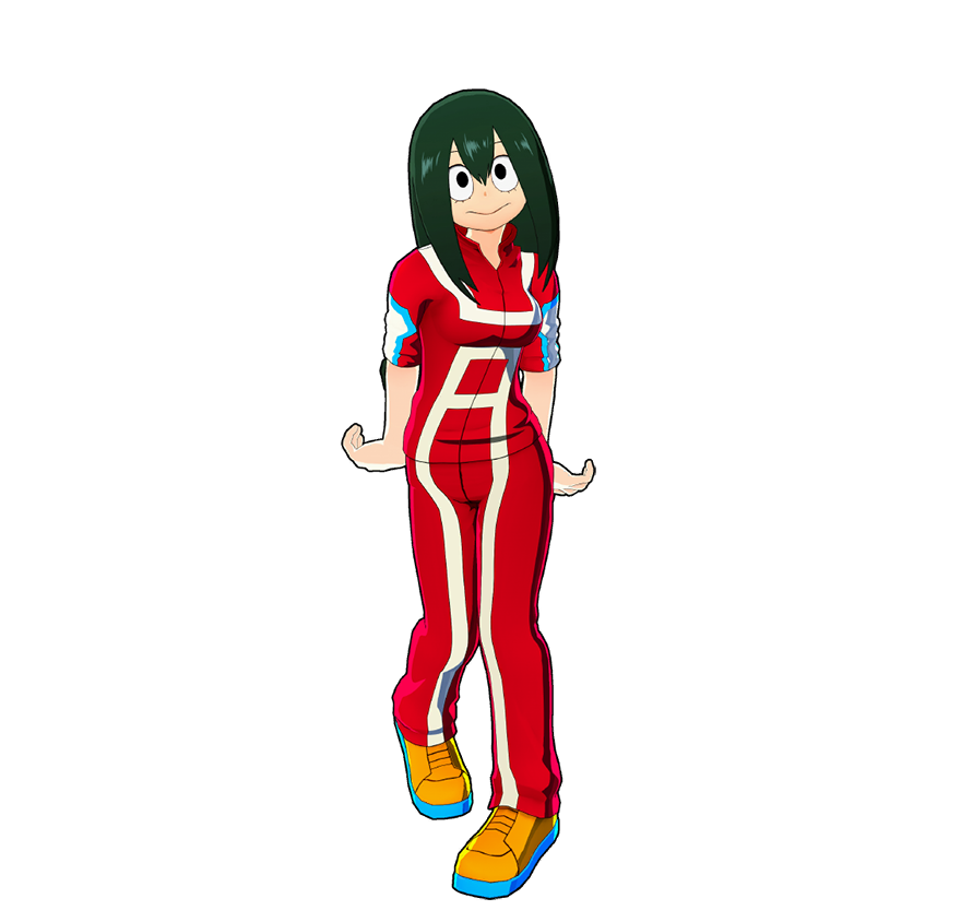 La tuta della Yuuei di Tsuyu Asui.
Rimane intatta anche se ci salti dentro.